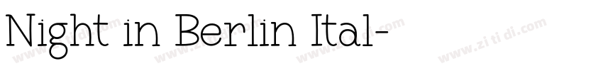 Night in Berlin Ital字体转换